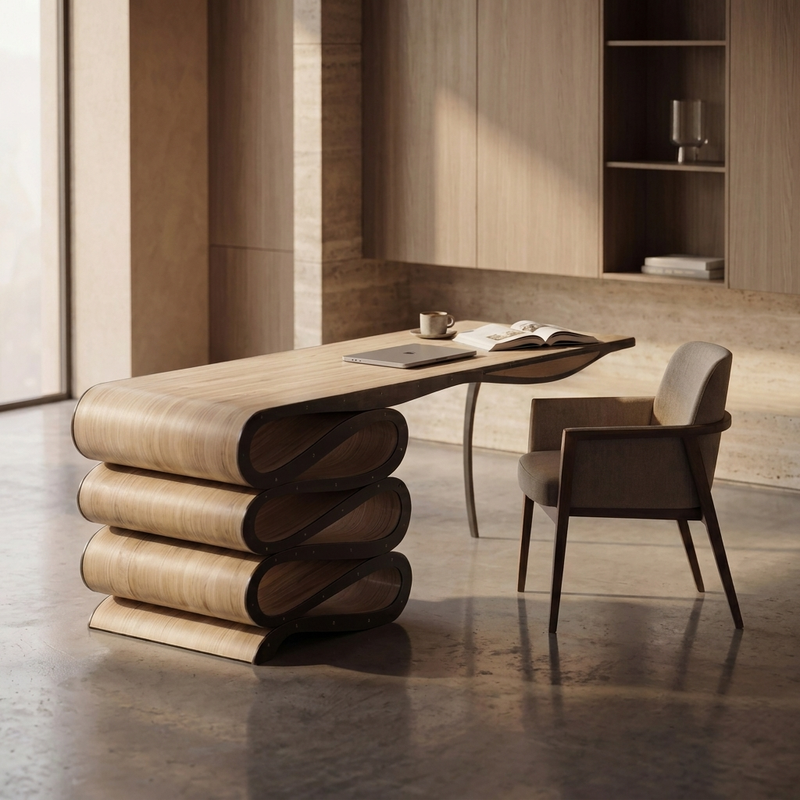 Bureau sur-mesure espace de travail minimaliste