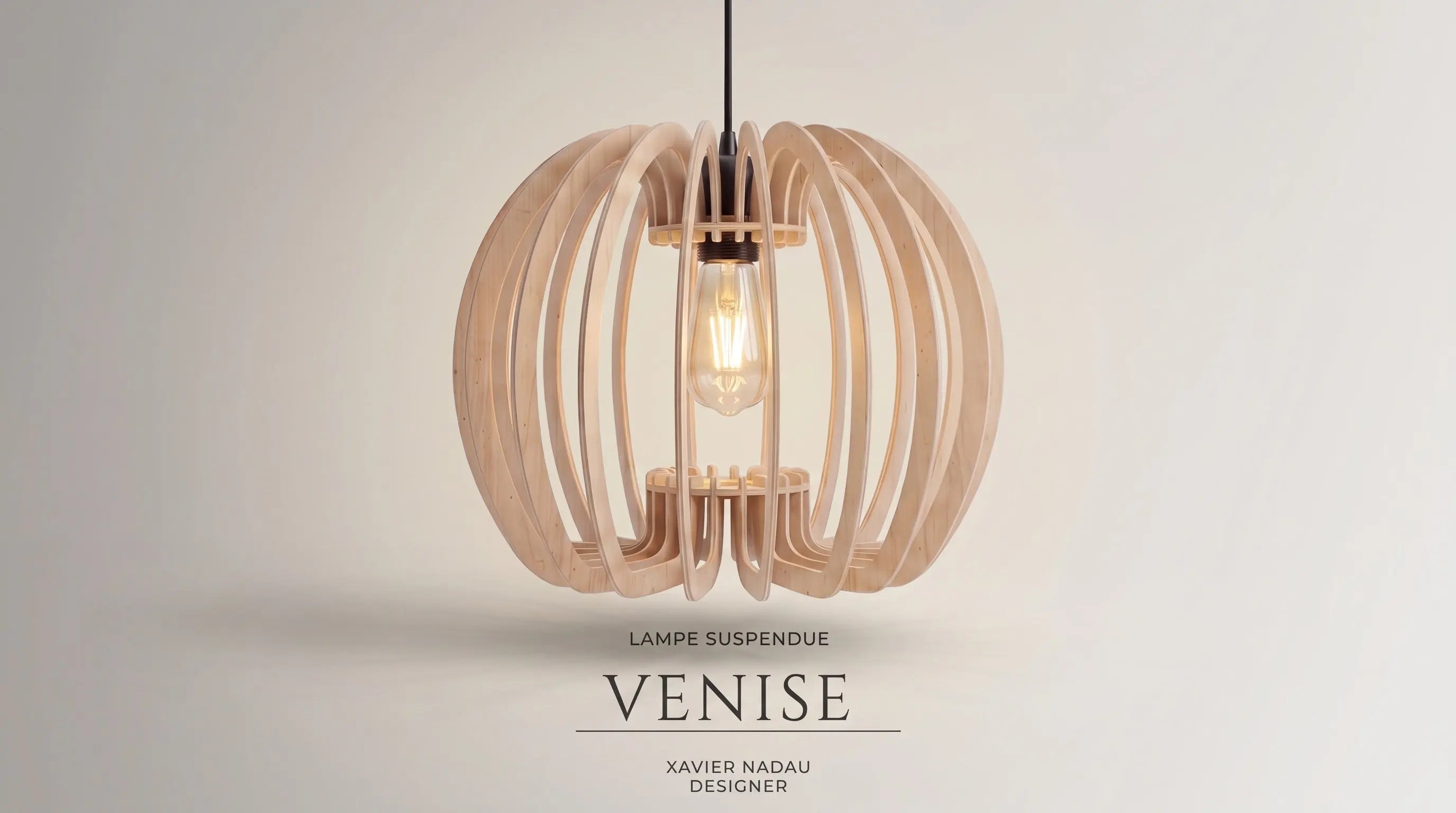 Lampe suspendue Venise Xavier Nadau Designer